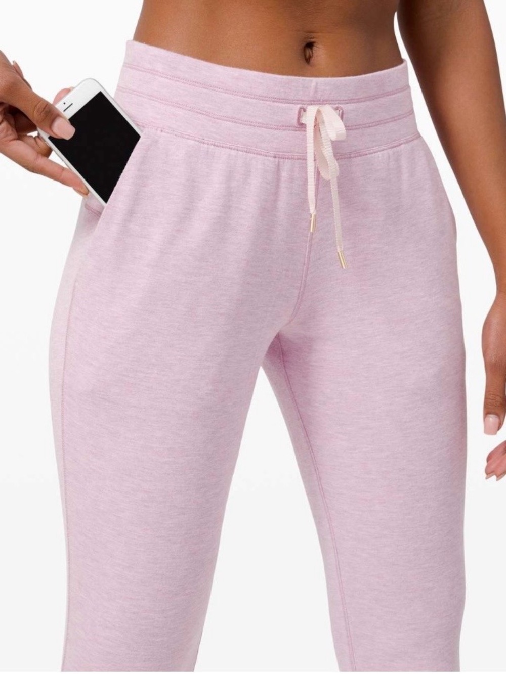 Lululemon Warm Down Jogger Soft Modal Heathered Pink Taupe 8 - Picture 2 of 9